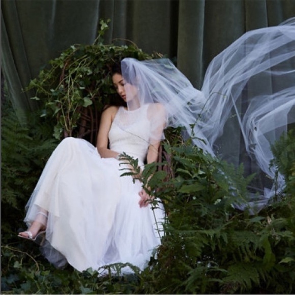 BHLDN Classic Ivory Cathedral Length Bridal Veil main image 10